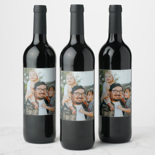 Étiquette Pour Bouteilles De Vin Photo personnalisée