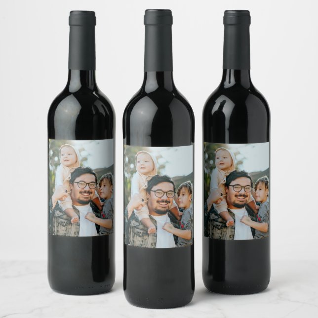 Étiquette Pour Bouteilles De Vin Photo personnalisée (Bouteilles)