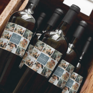 Étiquette Pour Bouteilles De Vin Photos Multi Holiday   Merry Christmas  