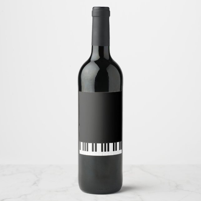 ÉTIQUETTE POUR BOUTEILLES DE VIN PIANO (Devant)