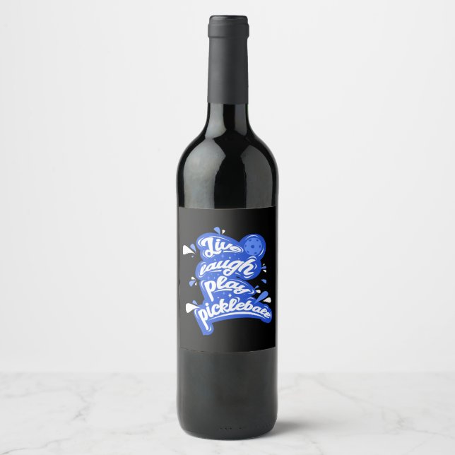 Étiquette Pour Bouteilles De Vin Pickleball (Devant)