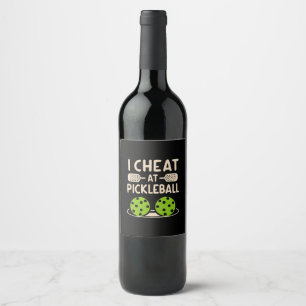 Étiquette Pour Bouteilles De Vin Pickleball Funny