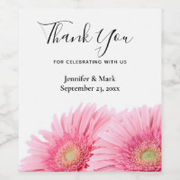 Pink Gerbera Daisies Élégant Mariage de photograph