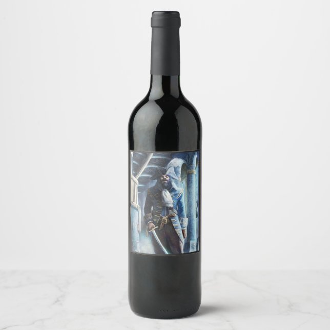 Étiquette Pour Bouteilles De Vin Pirate (Devant)
