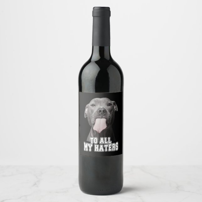 Étiquette Pour Bouteilles De Vin Pitbull (Devant)