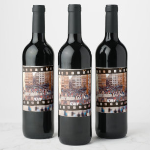 Étiquette Pour Bouteilles De Vin Place d'Espagne Rome, Italie