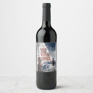 Étiquette Pour Bouteilles De Vin PLAN 9 À PARTIR DE L'EXTÉRIEUR Poster vidéo Film V