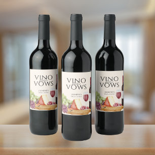 Étiquette Pour Bouteilles De Vin Planche de charcuterie Vino avant les vœux pour un