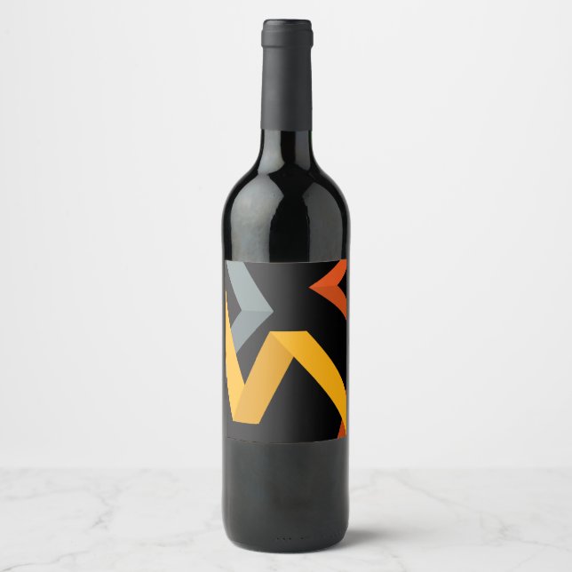 Étiquette Pour Bouteilles De Vin PLayful, dynamique, moderne, urbain (Devant)