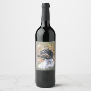 Étiquette Pour Bouteilles De Vin Pointer anglais