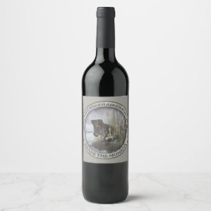 Étiquette Pour Bouteilles De Vin Pointeur À poils durs allemand