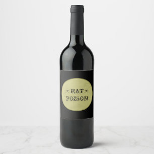 Étiquette Pour Bouteilles De Vin Poison de rat Potion d'Halloween