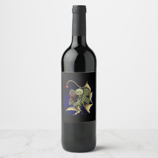 Étiquette Pour Bouteilles De Vin poisson prédateur
