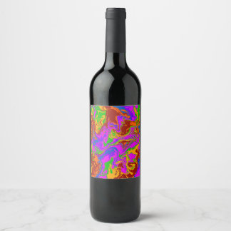 Étiquette Pour Bouteilles De Vin Porridge de cerveau en Abstrait