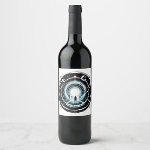 Étiquette Pour Bouteilles De Vin Portail cosmique