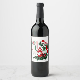 Étiquette Pour Bouteilles De Vin Porte-clés Patrimoine Marocain Anneau de Clé d'A