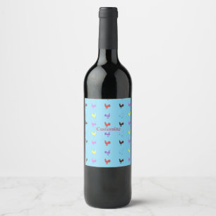 Étiquette Pour Bouteilles De Vin Poules de poulet Thunder_Cove