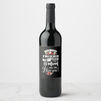 Étiquette Pour Bouteilles De Vin Pour Les Amis Que Je T'Aime