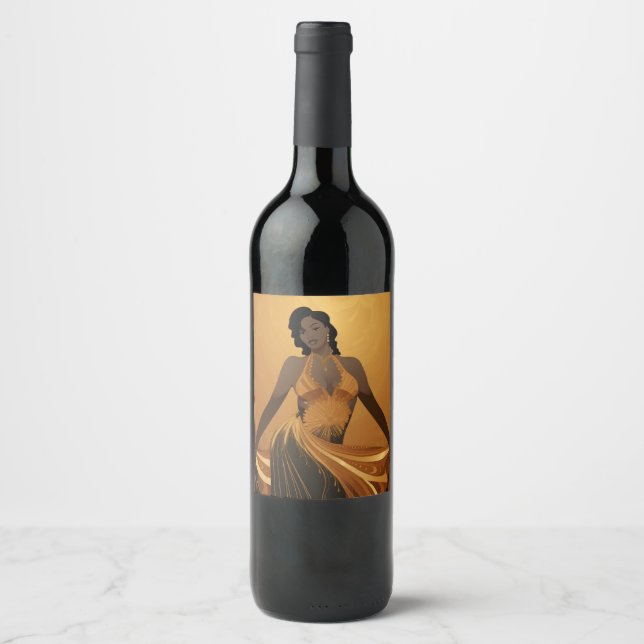 ÉTIQUETTE POUR BOUTEILLES DE VIN POUVOIR DE BEAUTÉ #4 (Devant)
