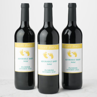 Étiquette Pour Bouteilles De Vin Pregnancy Announcement Personalized Wine Label