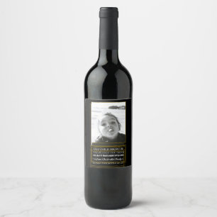 Étiquette Pour Bouteilles De Vin Professeur honnête présent profiter de cette boute