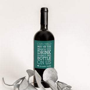 Étiquette Pour Bouteilles De Vin Profitez De Cette Bouteille Sur Nous Drôle cadea