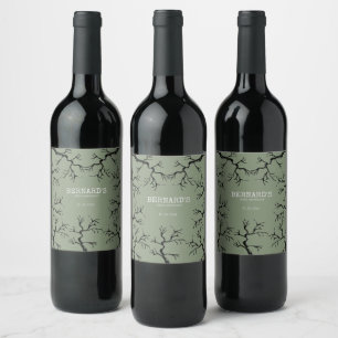 Étiquette Pour Bouteilles De Vin Puissant comme le Chêne Éffrayant Adulte Anniversa