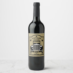 Étiquette Pour Bouteilles De Vin Quadragénarien Joyeux Anniversaire Sur La Colline