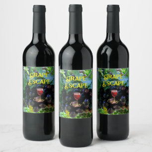 Étiquette Pour Bouteilles De Vin Raisin naturel