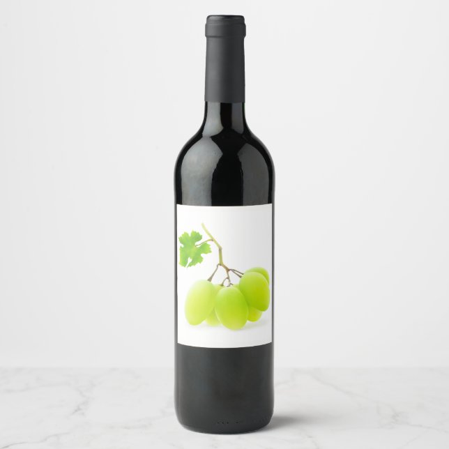 Étiquette Pour Bouteilles De Vin raisins blancs (Devant)