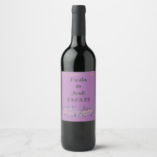Étiquette Pour Bouteilles De Vin Raisins de vin Fleurs personnalisées Rouge Blanc