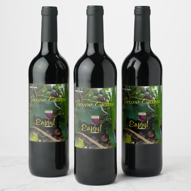 Étiquette Pour Bouteilles De Vin Raisins de vin naturels (Bouteilles)