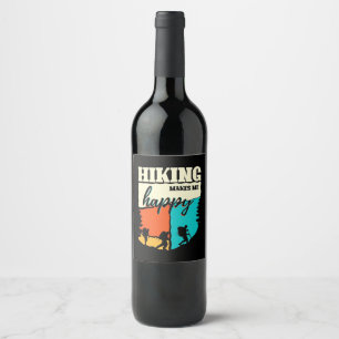 Étiquette Pour Bouteilles De Vin Randonnée Me Rend Heureux