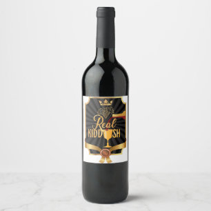 Étiquette Pour Bouteilles De Vin Real kiddush - Shabbat, Fêtes juives