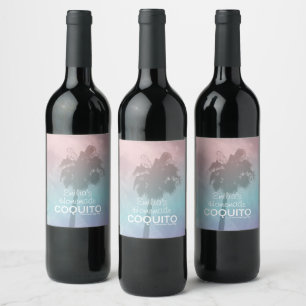 Étiquette Pour Bouteilles De Vin Recette de Coquito Maison Marque d'Affaires de Pal