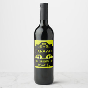 Étiquette Pour Bouteilles De Vin Reine de la Caravane
