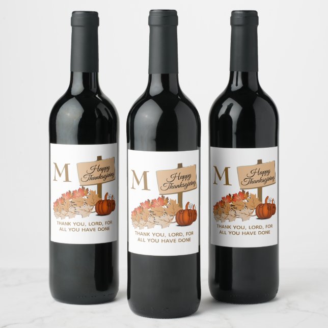 Étiquette Pour Bouteilles De Vin REMERCIER Christian Monogramme (Bouteilles)