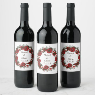 Étiquette Pour Bouteilles De Vin Répétition De Réception De Mariage Vin Élégant