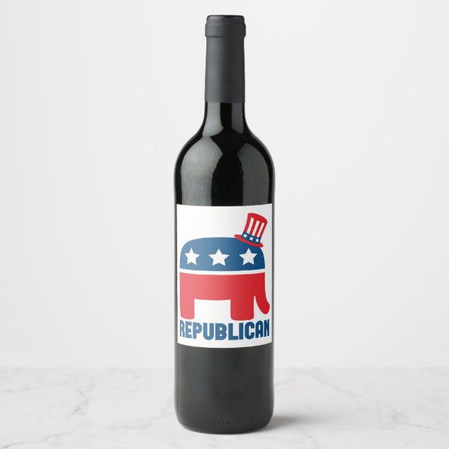 Étiquette Pour Bouteilles De Vin Républicain (Devant)