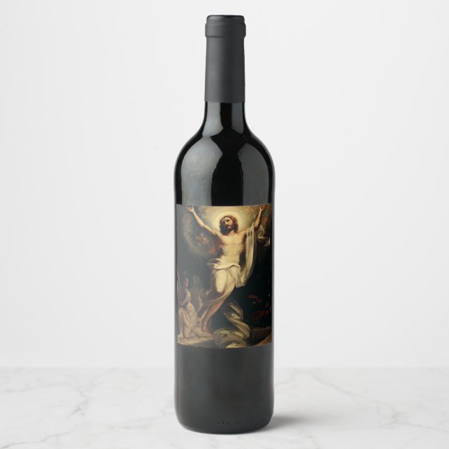 Étiquette Pour Bouteilles De Vin Résurrection du Christ par Robert Wilhelm Ekman  (Devant)