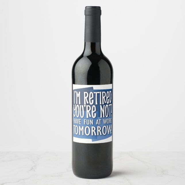 Étiquette Pour Bouteilles De Vin Retraité (Devant)