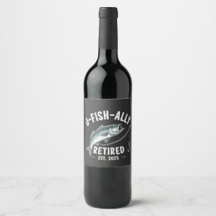 Étiquette Pour Bouteilles De Vin Retraité à la retraite à l'est 2025 Fisher Papa Re