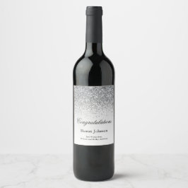 Étiquette Pour Bouteilles De Vin Retraite Pailletée Entreprise Professionnelle 