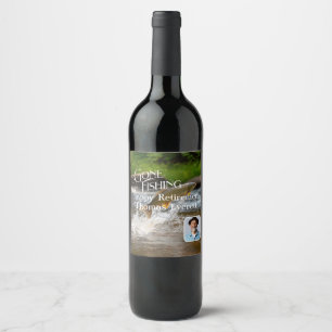 Étiquette Pour Bouteilles De Vin Retraite Partie de Pêche