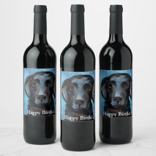 Étiquette Pour Bouteilles De Vin Retriever du Labrador