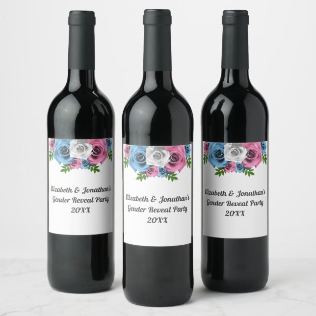 Étiquette Pour Bouteilles De Vin Révélation de genre Rose Bouquet (Bouteilles)