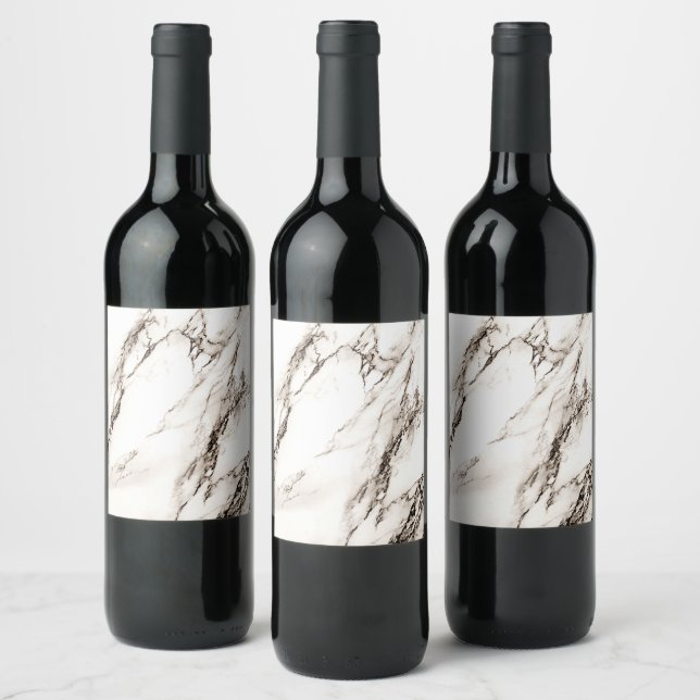 Étiquette Pour Bouteilles De Vin Revêtement de marbre Brown (Bouteilles)