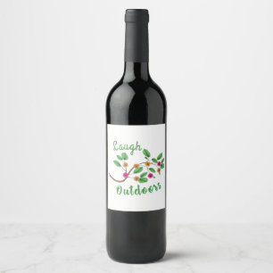 Étiquette Pour Bouteilles De Vin Rire à l'extérieur