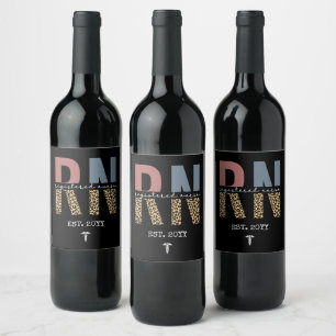 Étiquette Pour Bouteilles De Vin RN Infirmière inscrite diplômée