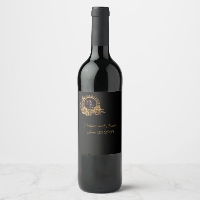 Étiquette Pour Bouteilles De Vin Romance gothique Romance Mariage (Devant)
